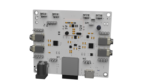 ESP32 Microcontroller based motherboard powering the Zing humanoid robot