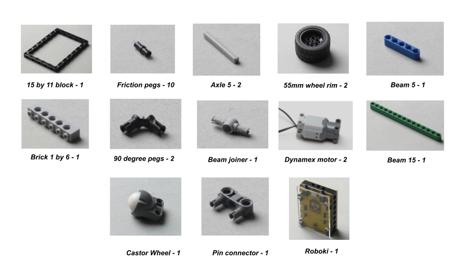 Essential materials for constructing the emotion detecting pet robot powered by Roboki include various components necessary for creating this innovative AI robot. This project combines robotics and electronics, making it an engaging robotic STEM project perfect for tech enthusiasts and students interested in mobile robots and autonomous robotics.