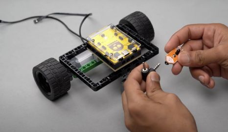 Connecting the proximity sensor to Roboki using the angled port connector is a key step in building a wall-following robot, enhancing its capabilities for detecting obstacles in real time.