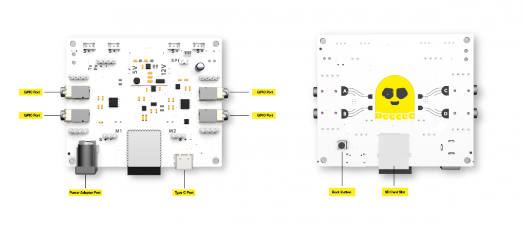 ESP32 Microcontroller based motherboard powering the Zing humanoid robot