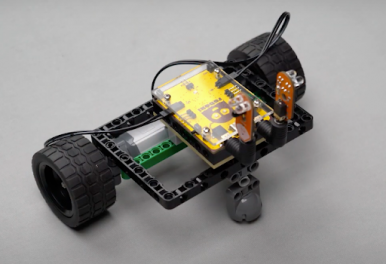 Obstacle Avoider robot made using Roboki, featuring proximity sensors and motors for advanced sensor navigation. This intelligent robot showcases DIY robotics project techniques, demonstrating effective obstacle detection and autonomous navigation capabilities. Ideal for tech enthusiasts exploring hands-on robotics experience and engineering projects in STEM education, showcasing use of AI in robotics and AI robots.