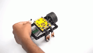 Motors being connected to the Obstacle avoider bot.gif